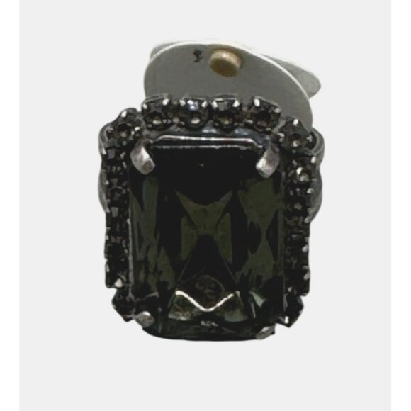 Mariana handmade green crystal stone adjustable ring silver tone one size READ N - Picture 1 of 5